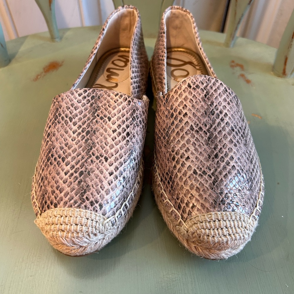 Sam Edelman Snakeskin Leather Espadrilles- brand new